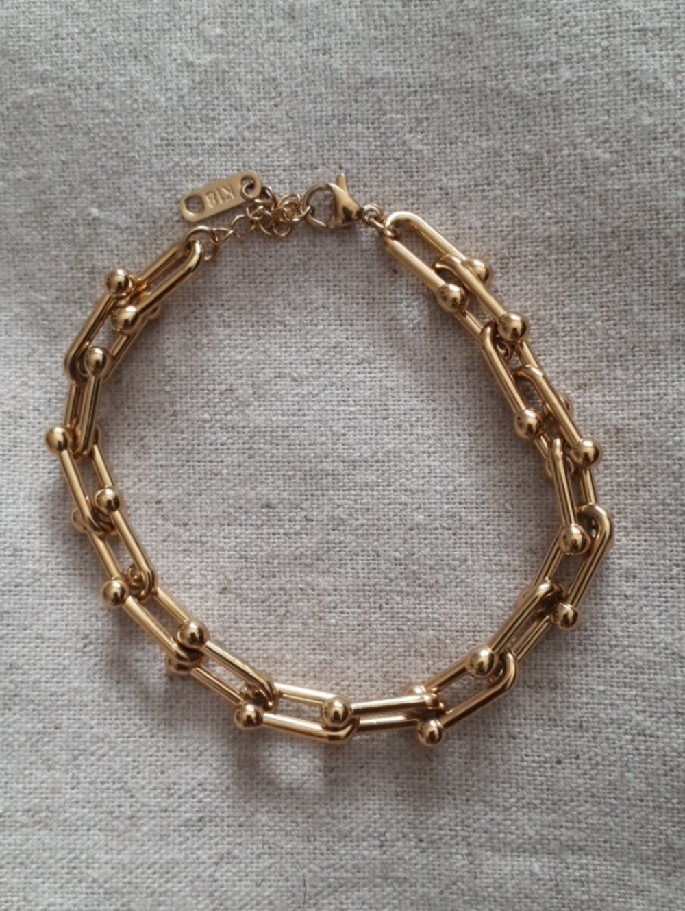 Simons Gold Plated U-Link Bracelet